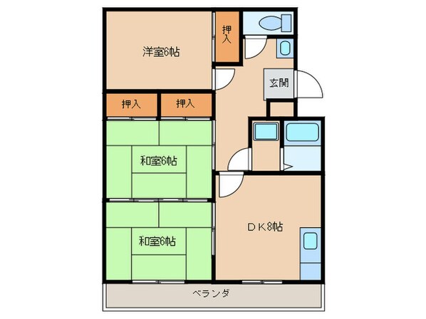 コ－ポ相生の物件間取画像